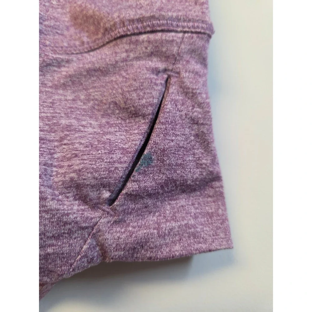 All in Motion Girls Heathered Purple Cropped Hoodie Thumbholes Size M 8